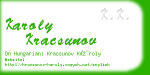 karoly kracsunov business card